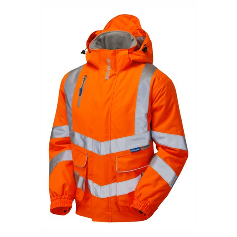 Pulsar Hi-Vis Orange Padded Bomber Jacket