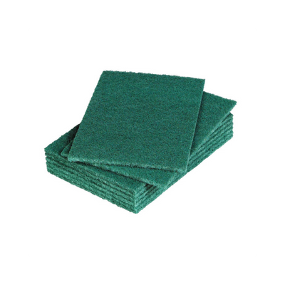 9"x6" Green Scouring Pads Pack Of 10