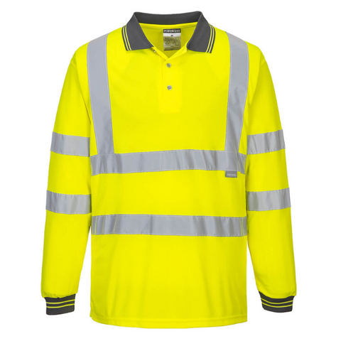 Portwest S277 L/S Yellow Polo Shirt